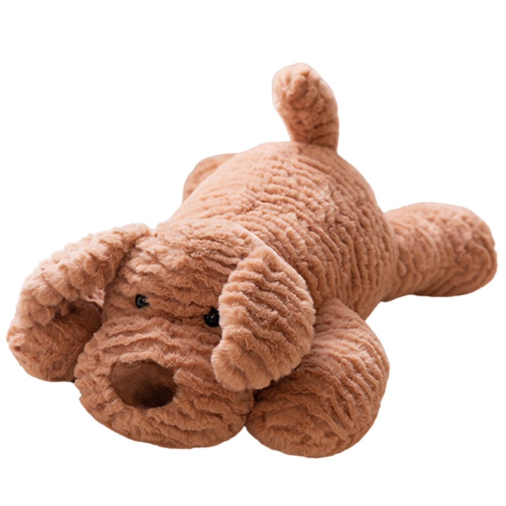 Plušinis šuo 30 cm, smėlio spalvos