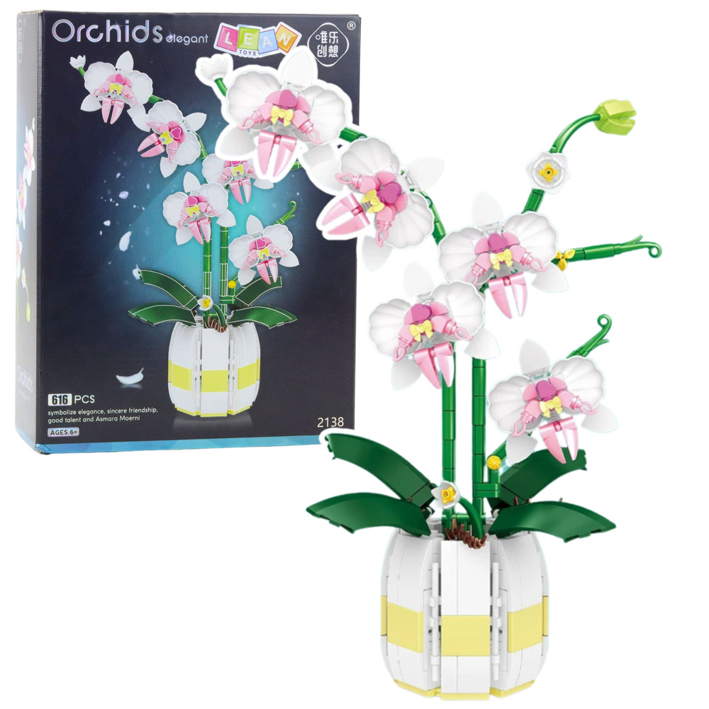 Konstruktorius Orchidėja Vazonėlyje 616 detalių