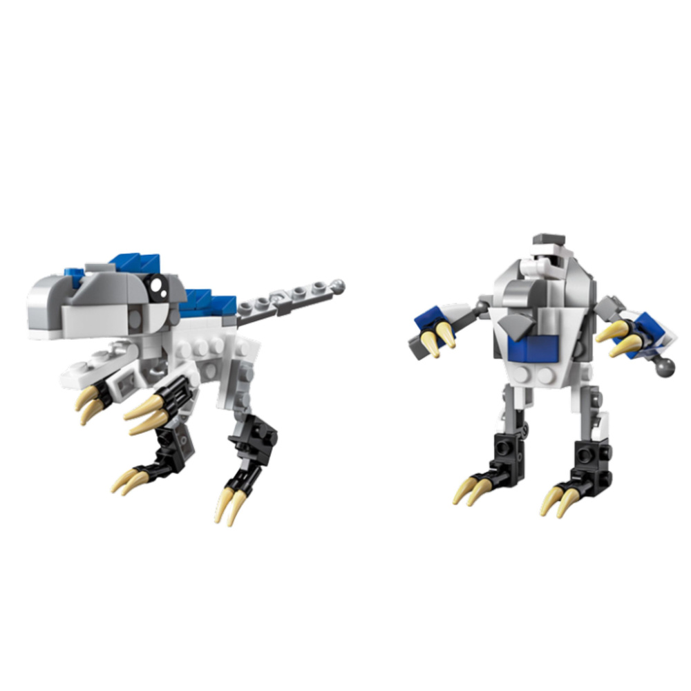 Konstruktorius 2-in-1: dinozauras ir robotas, 57-70 detalių