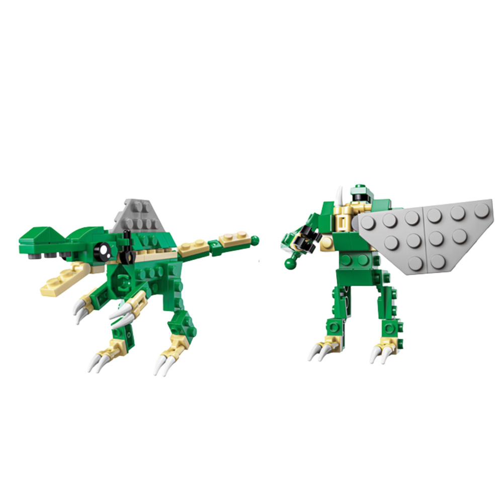 Konstruktorius 2-in-1: dinozauras ir robotas, 57-70 detalių