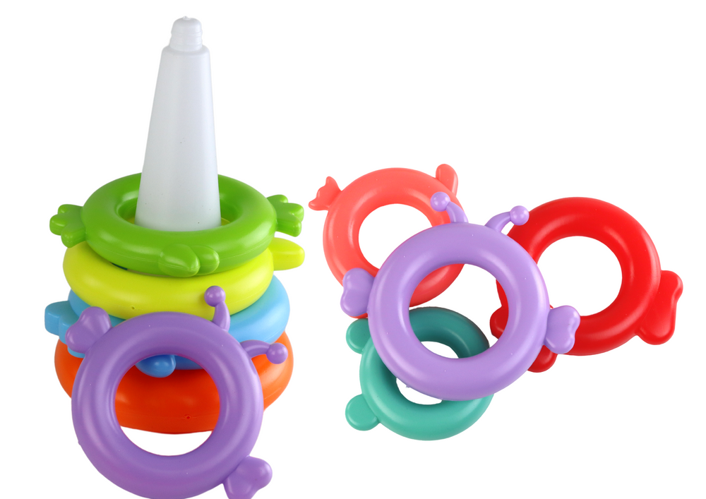 Žaislinė piramidė su žiedais lea toys vienaragis