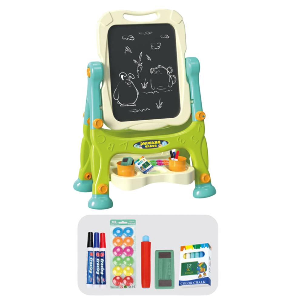 Dvipusė mokomoji lenta su priedais, 3-in-1