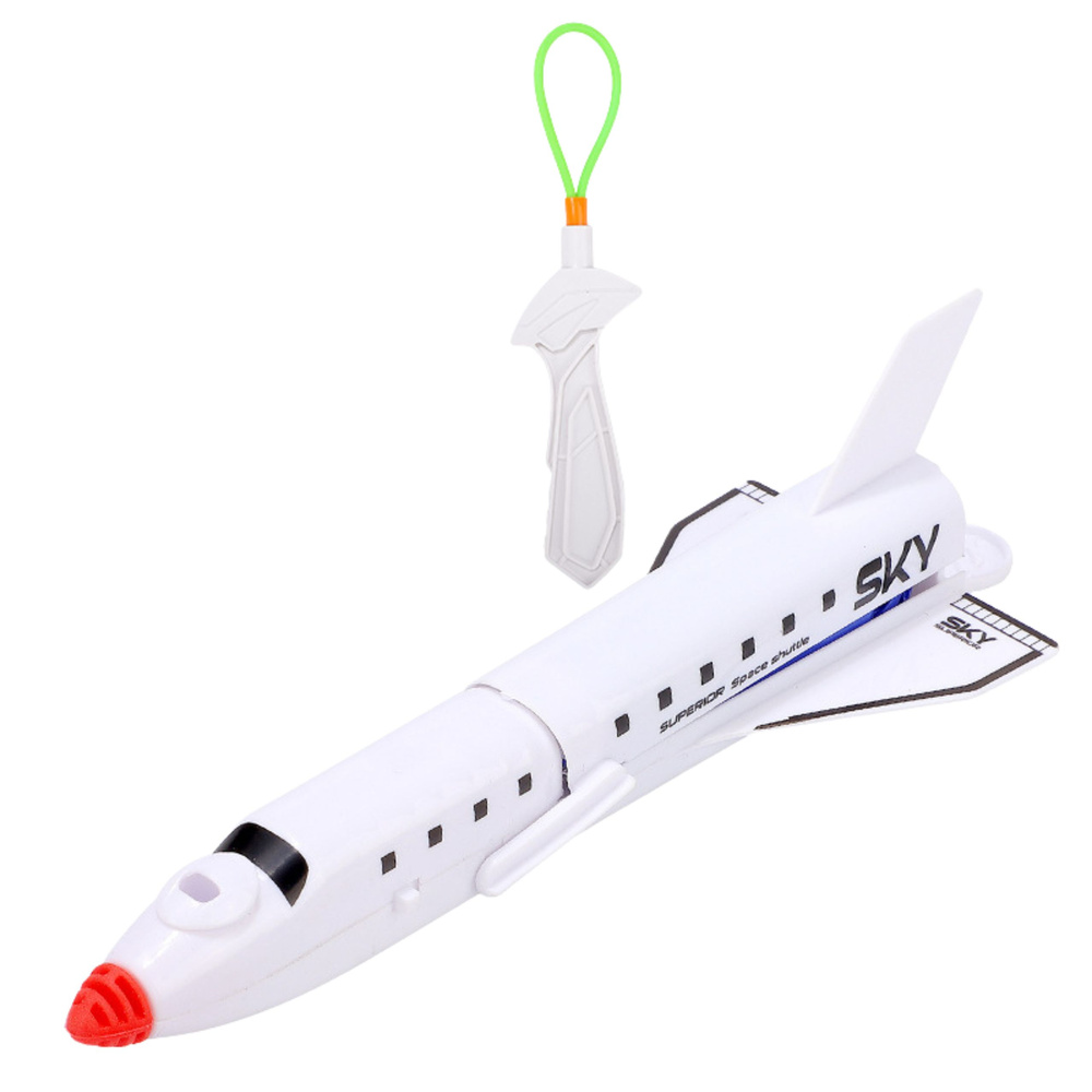 Žaislinė raketa su parašiutu ir timpa