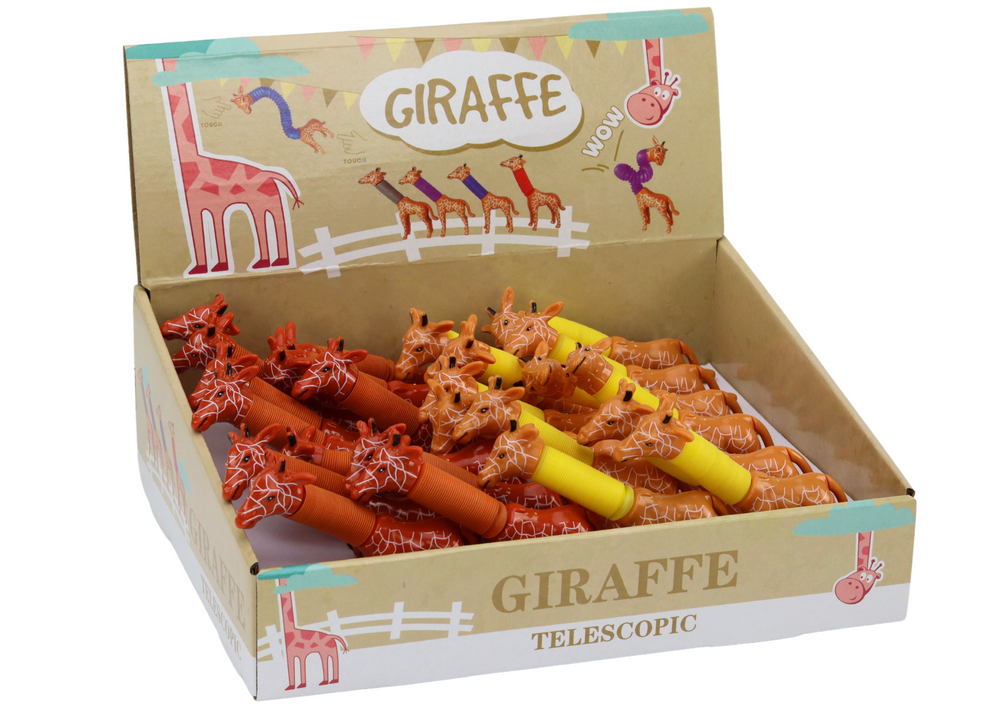 Žirafos formos tempiantis led pop žaislas