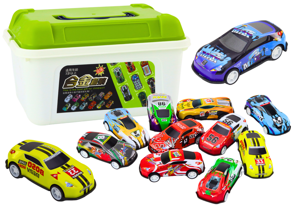 50 automobilių modelių rinkinys lagamine