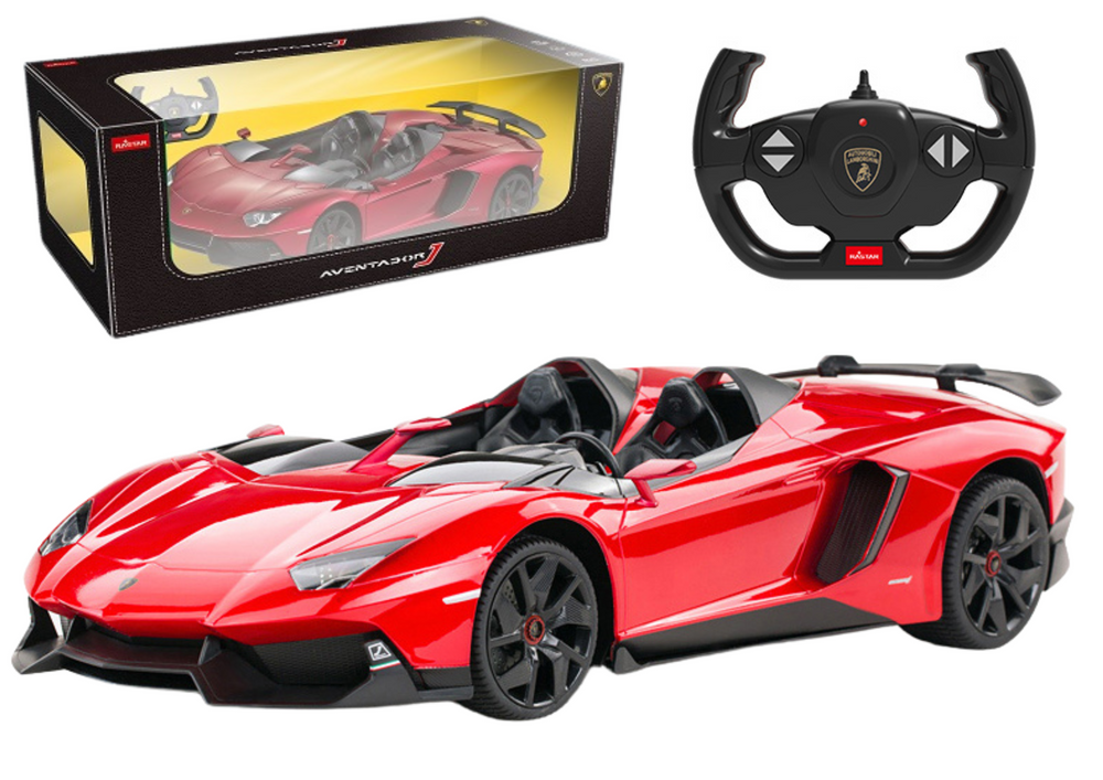 Nuotoliniu būdu valdomas lamborghini aventador cabrio, raudonas
