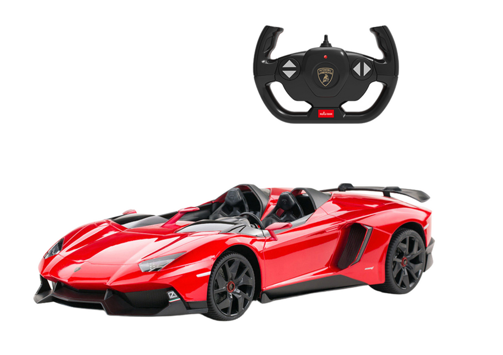 Nuotoliniu būdu valdomas lamborghini aventador cabrio, raudonas