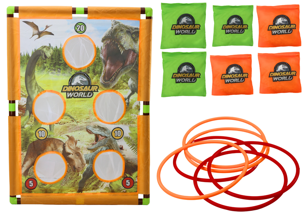 Veiksmo žaidimas Lean Toys Toss Game 2in1 Dinosaur World 2