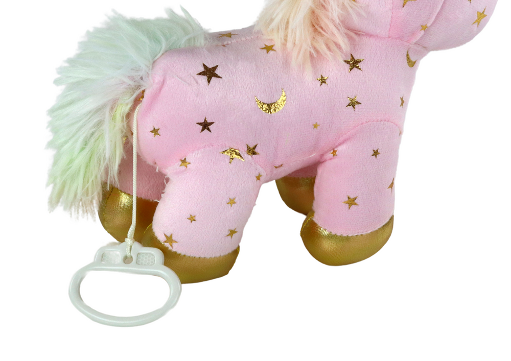 Minkštų žaislų rinkinys lean toys vienaragiai, rožinis