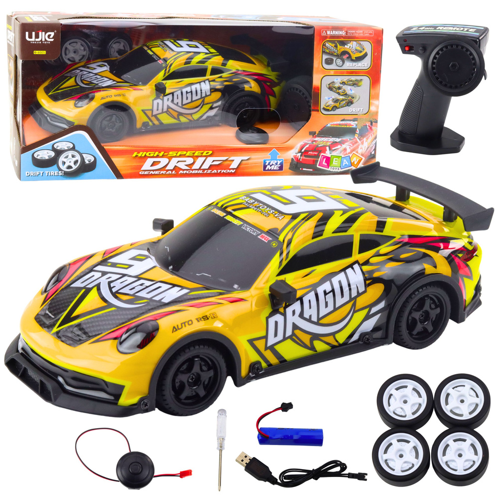 Nuotolinio valdymo sportinis automobilis su drift funkcija 25.5x13.5x7 cm