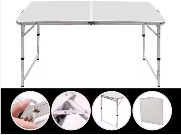Sulankstomas turistinis stalas 120x60 cm