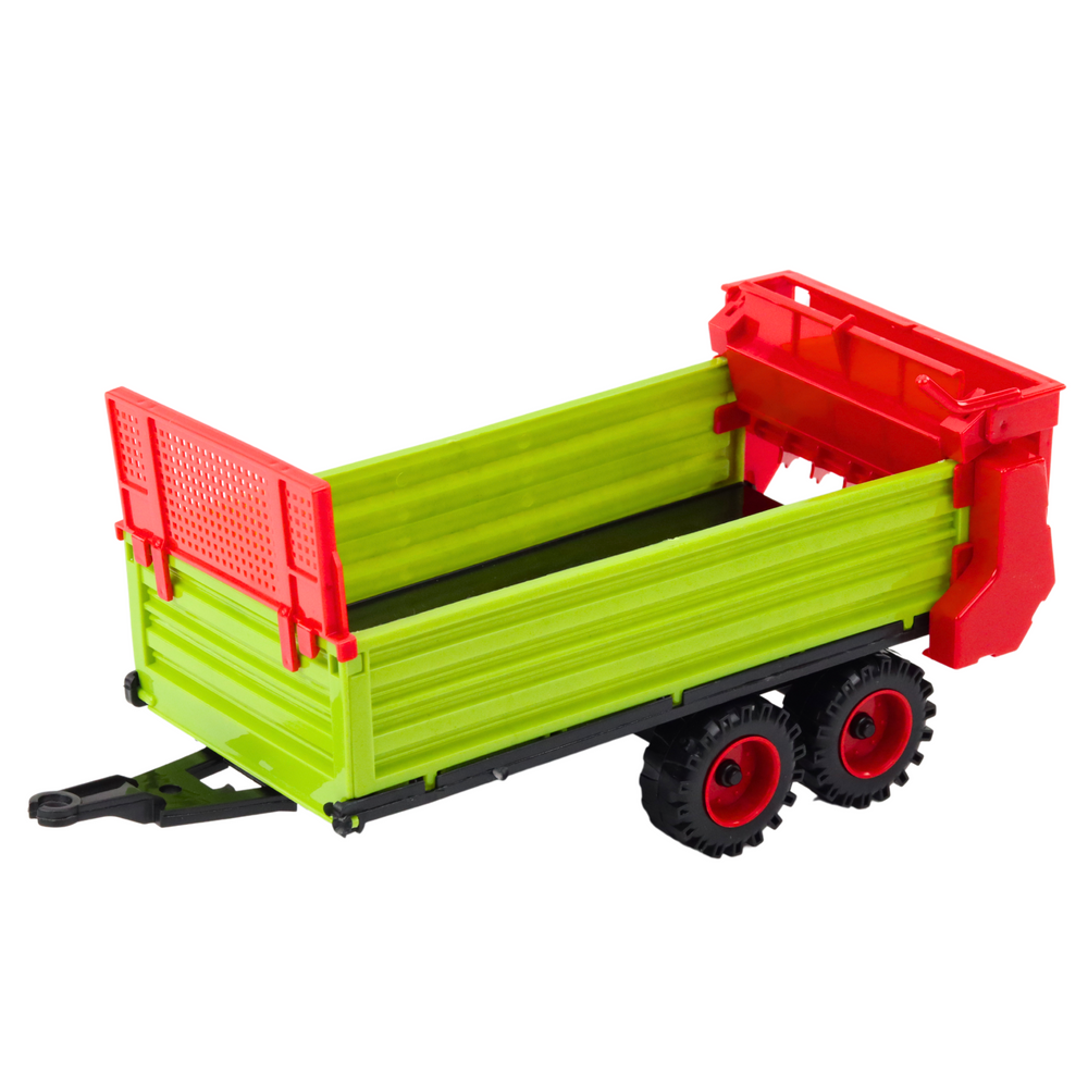 Žaislinis traktorius su priekaba 950 modelis, trinties pavara, 48 cm