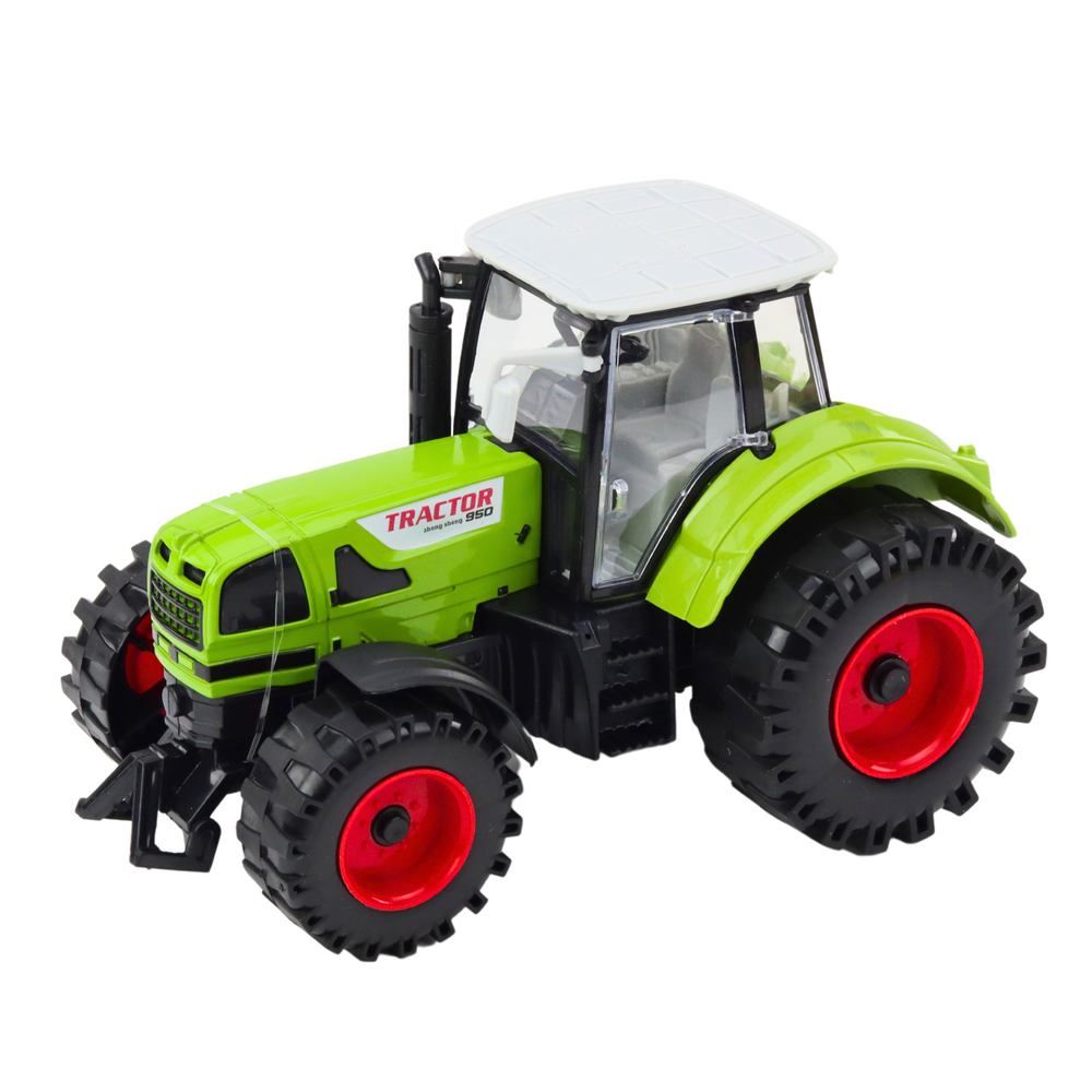 Žaislinis traktorius su priekaba 950 modelis, trinties pavara, 48 cm