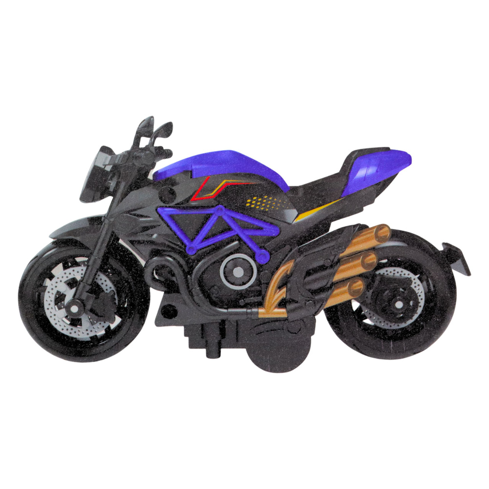 Motociklo surinkimo rinkinys 1:14 mastelis, juoda ir mėlyna 1