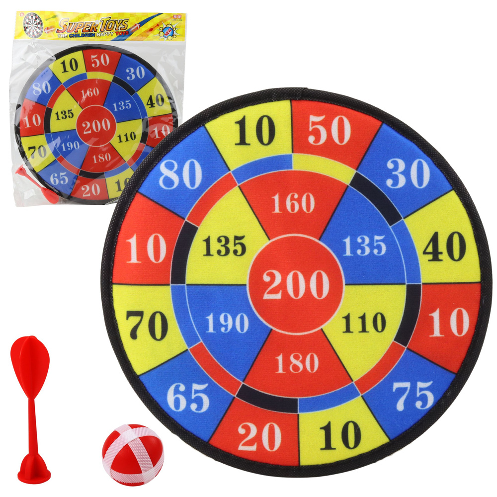 Darts taikinys su kamuoliu ir strėlyte, 28 cm