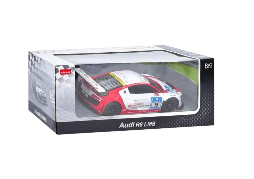 Nuotoliniu būdu valdomas sportinis automobilis audi r8 lms 1:24
