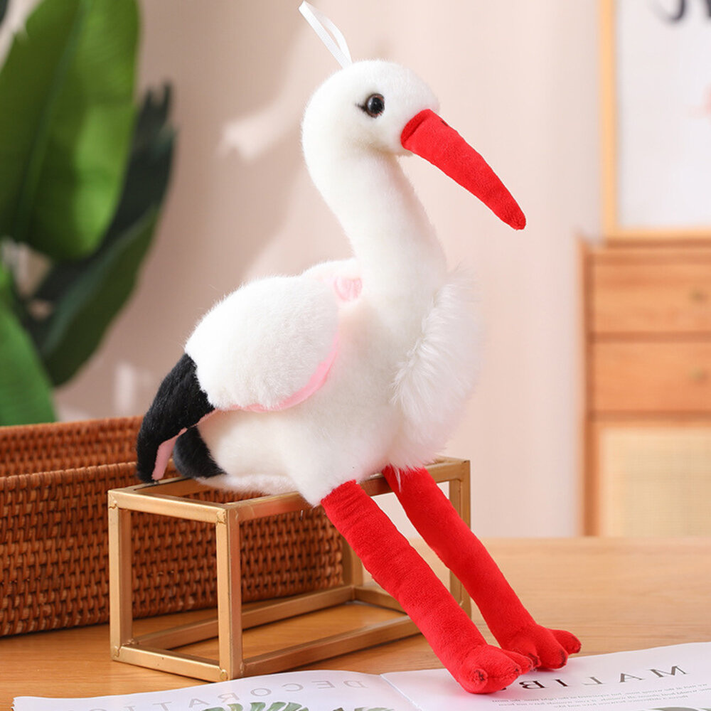 Minkšta 37 cm aukščio gandrų lėlė