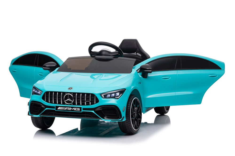 Vienvietis elektromobilis vaikams mercedes cla 45s amg, mėlynas