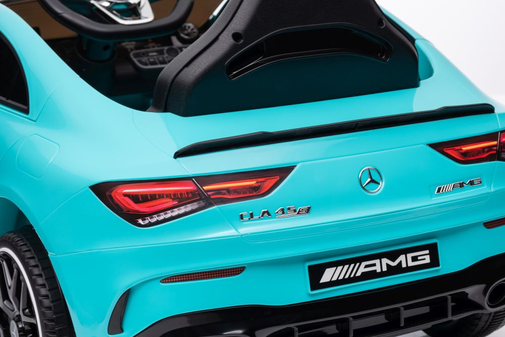 Vienvietis elektromobilis vaikams mercedes cla 45s amg, mėlynas