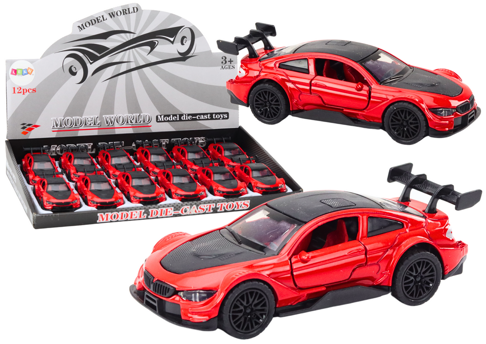 Raudonas sportinis automobilis 1:32