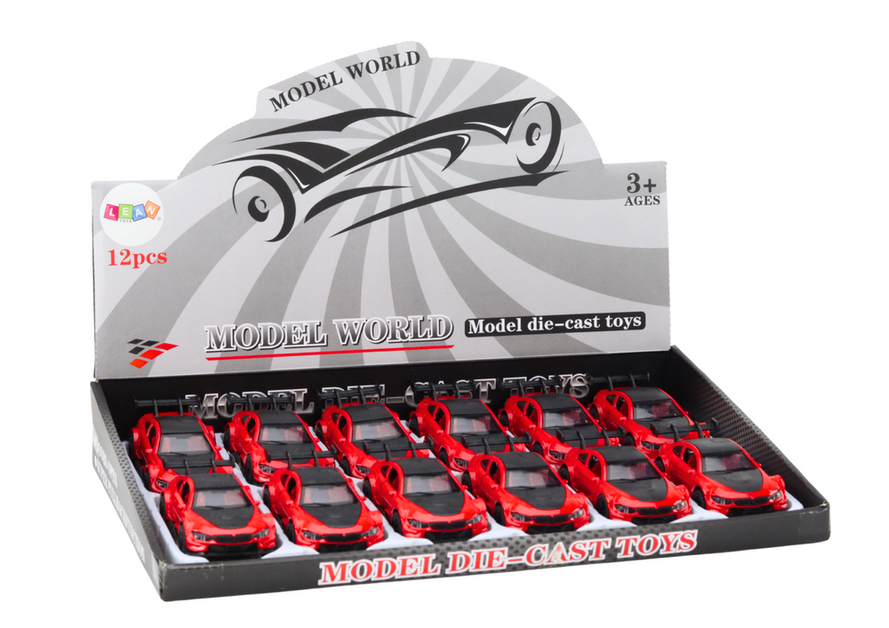 Raudonas sportinis automobilis 1:32