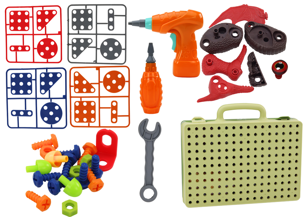 3D statybos dėlionės blokai Dinozaurai Lean Toys