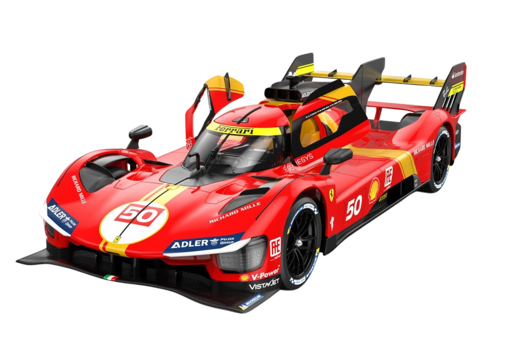 Raudonas nuotoliniu būdu valdomas ferrari 499p modelis 1:24