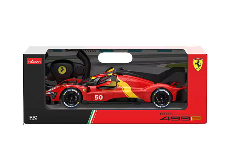 Raudonas nuotoliniu būdu valdomas ferrari 499p modelis 1:24