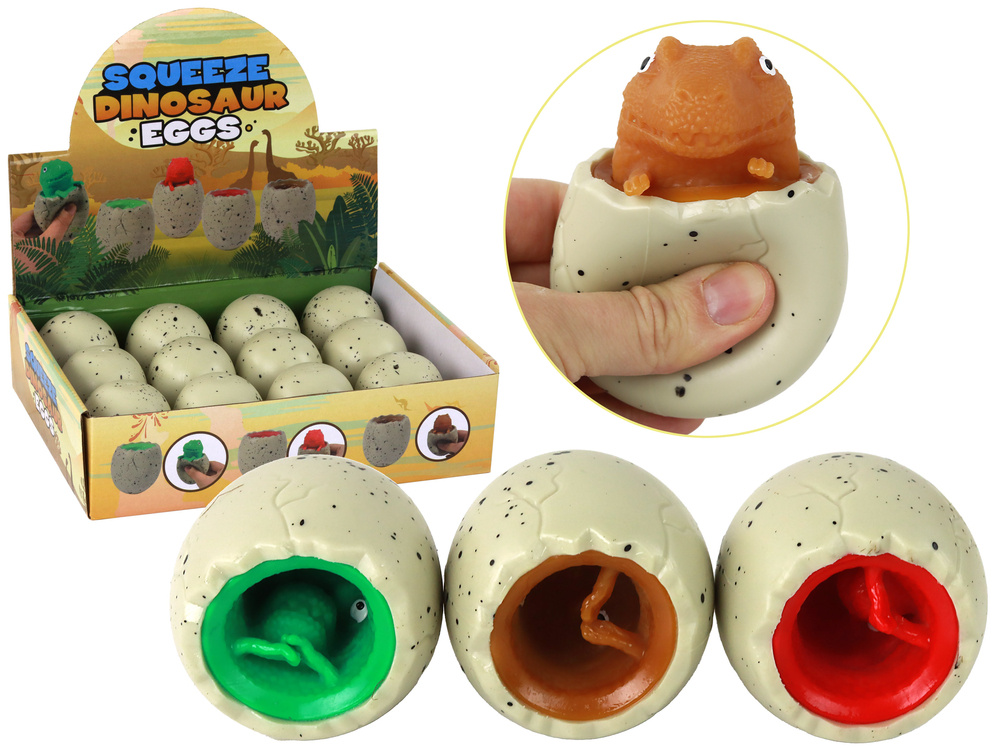 Suspaudžiamas žaislas lean toys dinozauras kiaušinyje