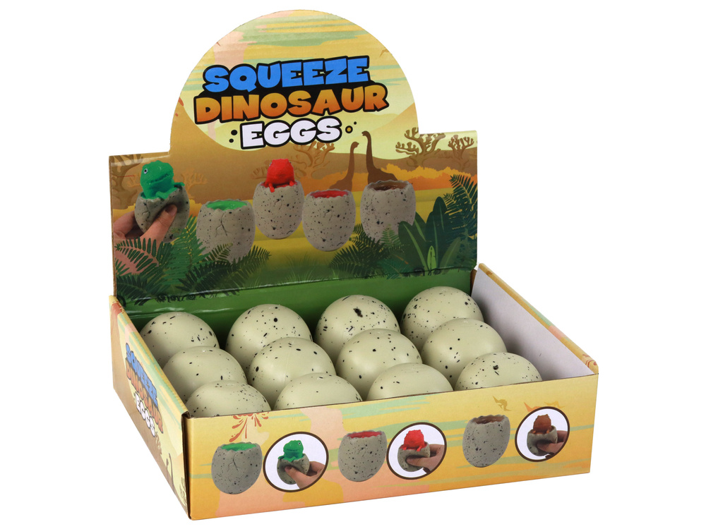 Suspaudžiamas žaislas lean toys dinozauras kiaušinyje