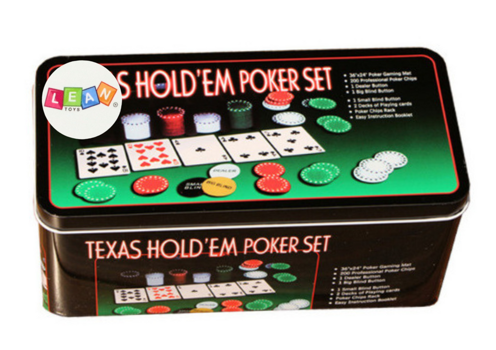 Pokerio rinkinys su dviem kortų kaladėmis ir žetonais 3