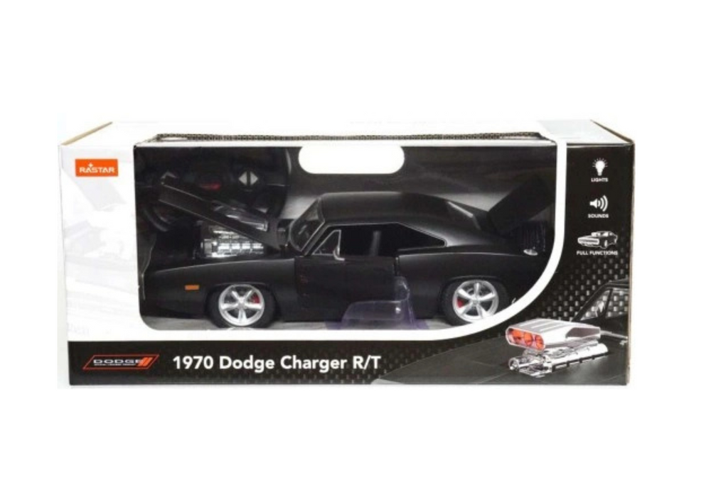 Nuotoliniu būdu valdomas automobilis Dodge Charger R/T 1:16 mastelio, juodas 3