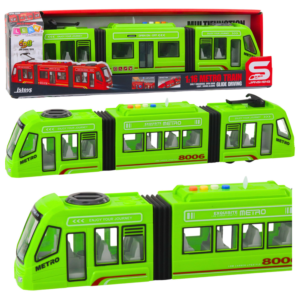 Žalias metro modelis su šviesomis ir garsais 1:16