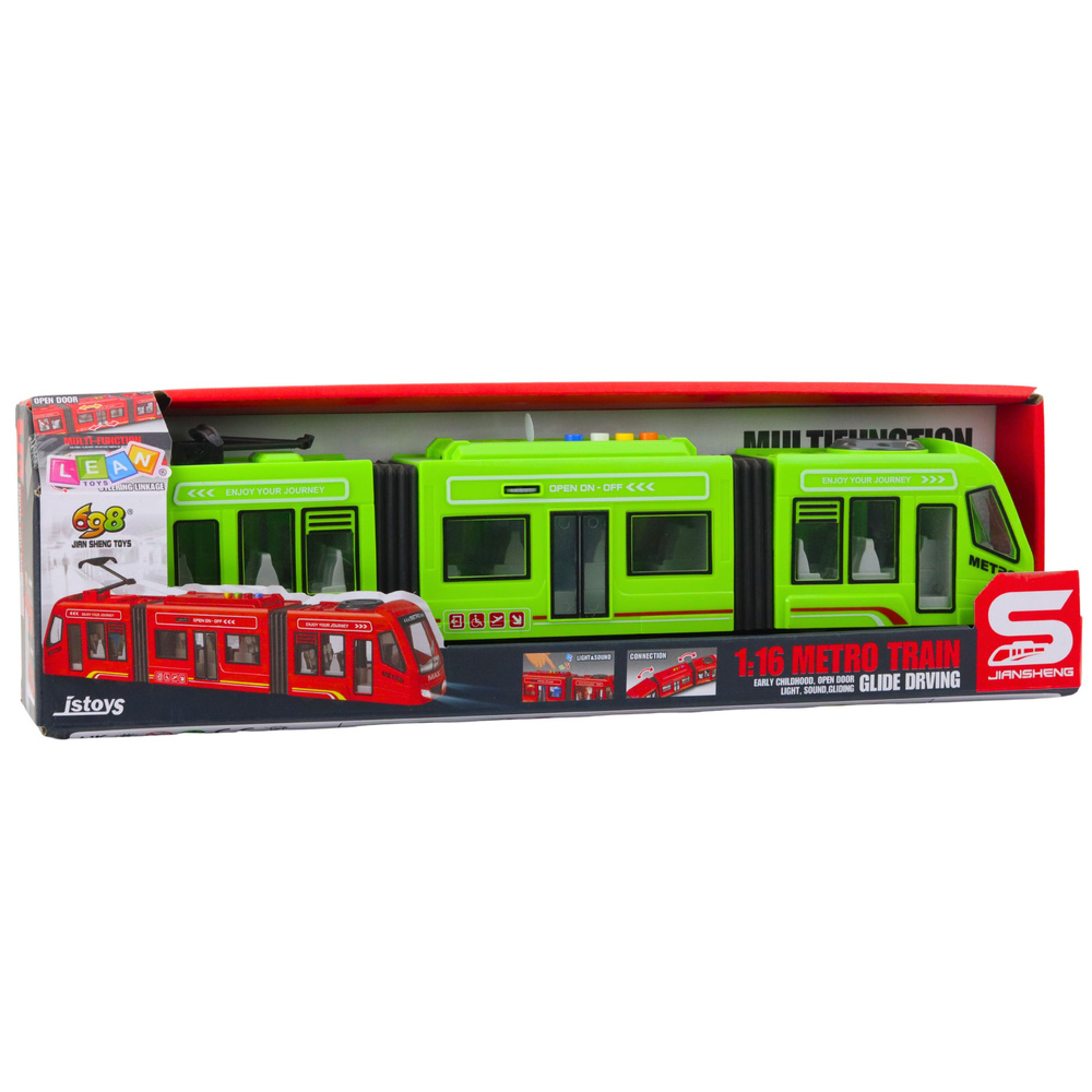 Žalias metro modelis su šviesomis ir garsais 1:16 3