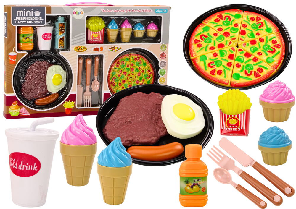 Žaislinis maisto rinkinys lean toys , įvairių spalvų