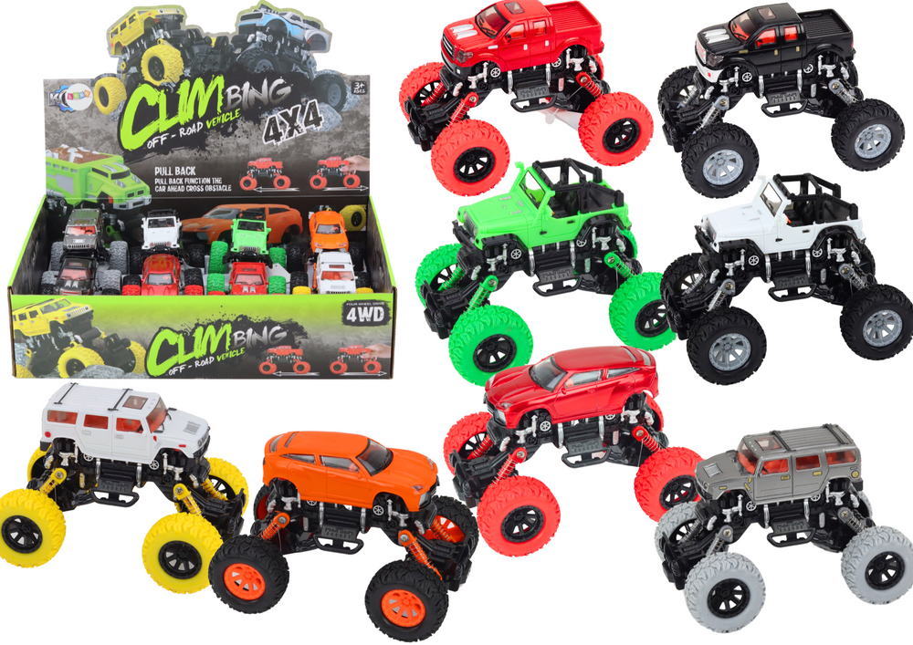 Mašinėlė off-road climbing car 4x4 drive shock absorbers