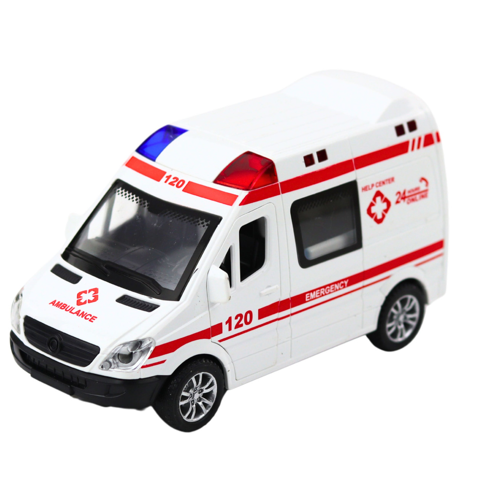 Policijos automobilis arba greitoji su šviesomis ir garsais, 14x8x7 cm