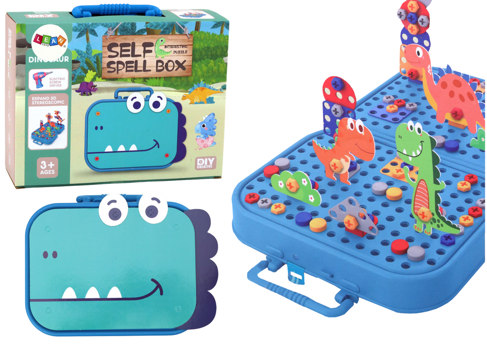 Konstruktorius lagaminėlyje dinozauras lean toys, 227 d.