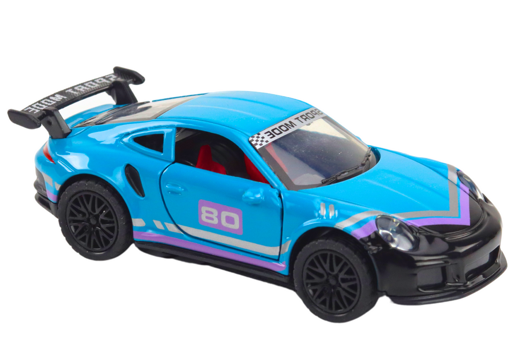 Turkio spalvos sportinis automobilis 1:32 su trinties pavara