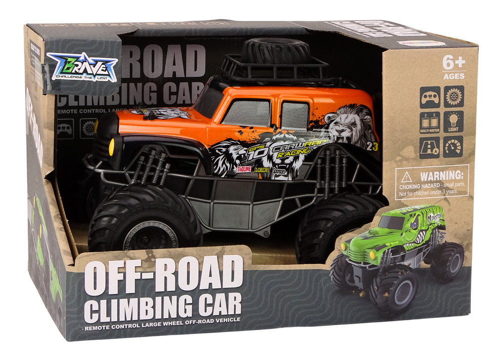 Nuotoliniu būdu valdomas automobilis off-road rc remote control car 1:16 orange