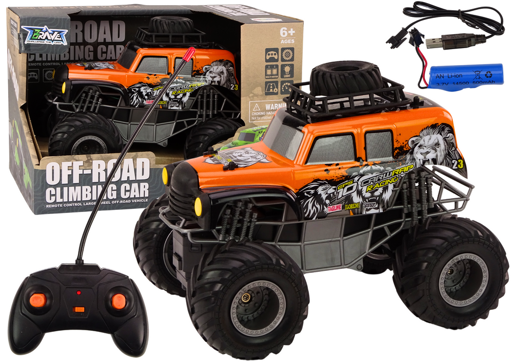 Nuotoliniu Būdu Valdomas Automobilis Off-Road Rc Remote Control Car 1:16 Orange
