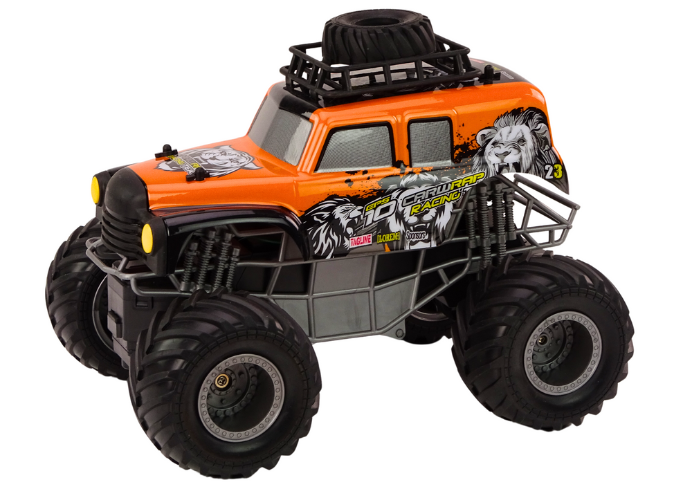 Nuotoliniu būdu valdomas automobilis off-road rc remote control car 1:16 orange
