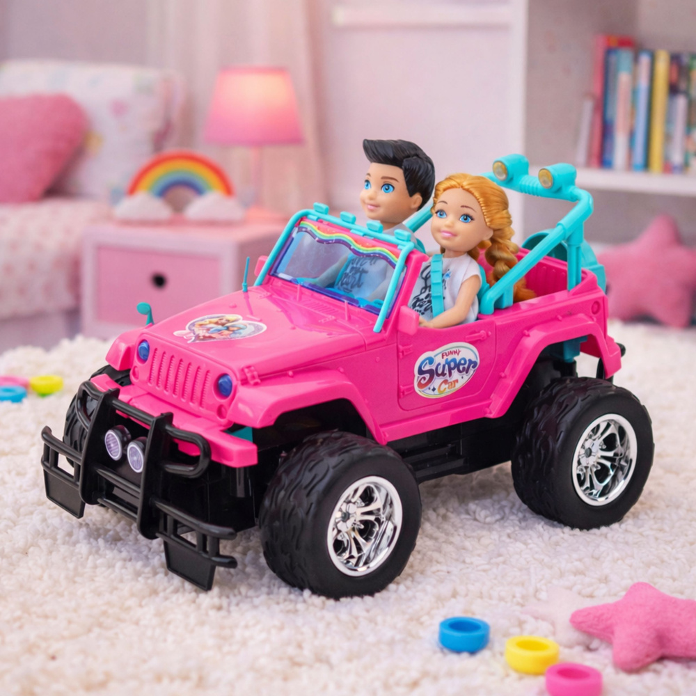 Nuotoliniu būdu valdomas automobilis rožinis 1:16 3