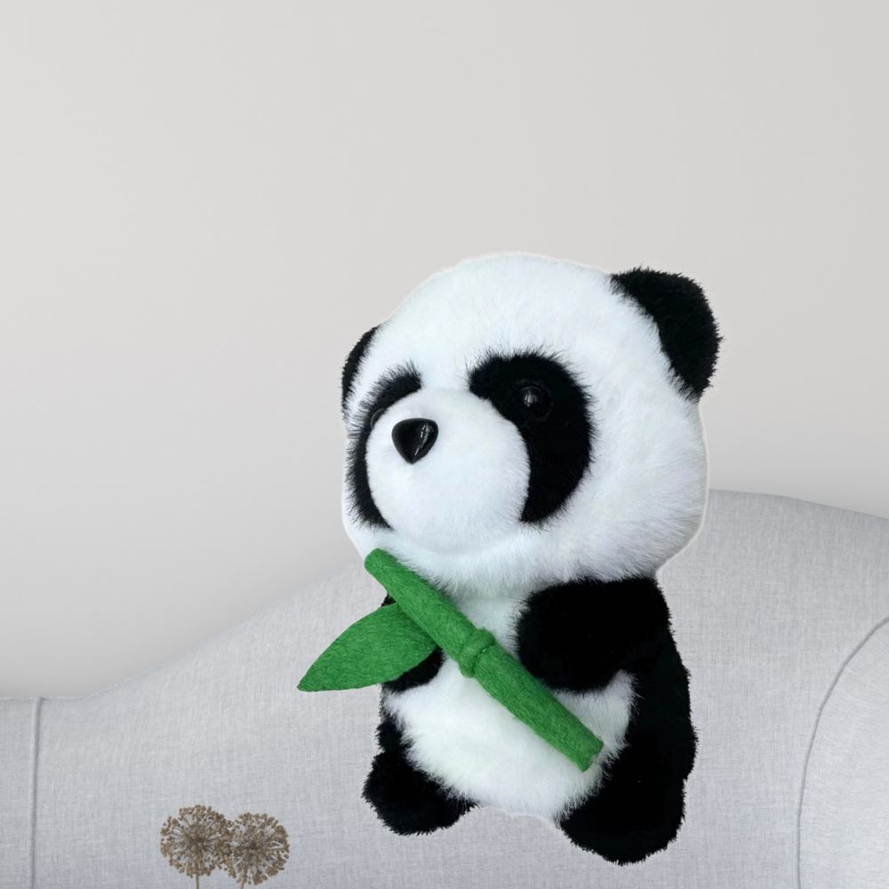 Pliušinis panda su bambuku, 18 cm