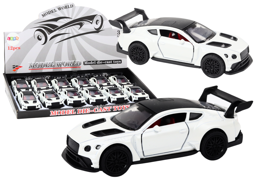 Sportinis automobilis 1:32 masto su trinties pavara, perlinė balta