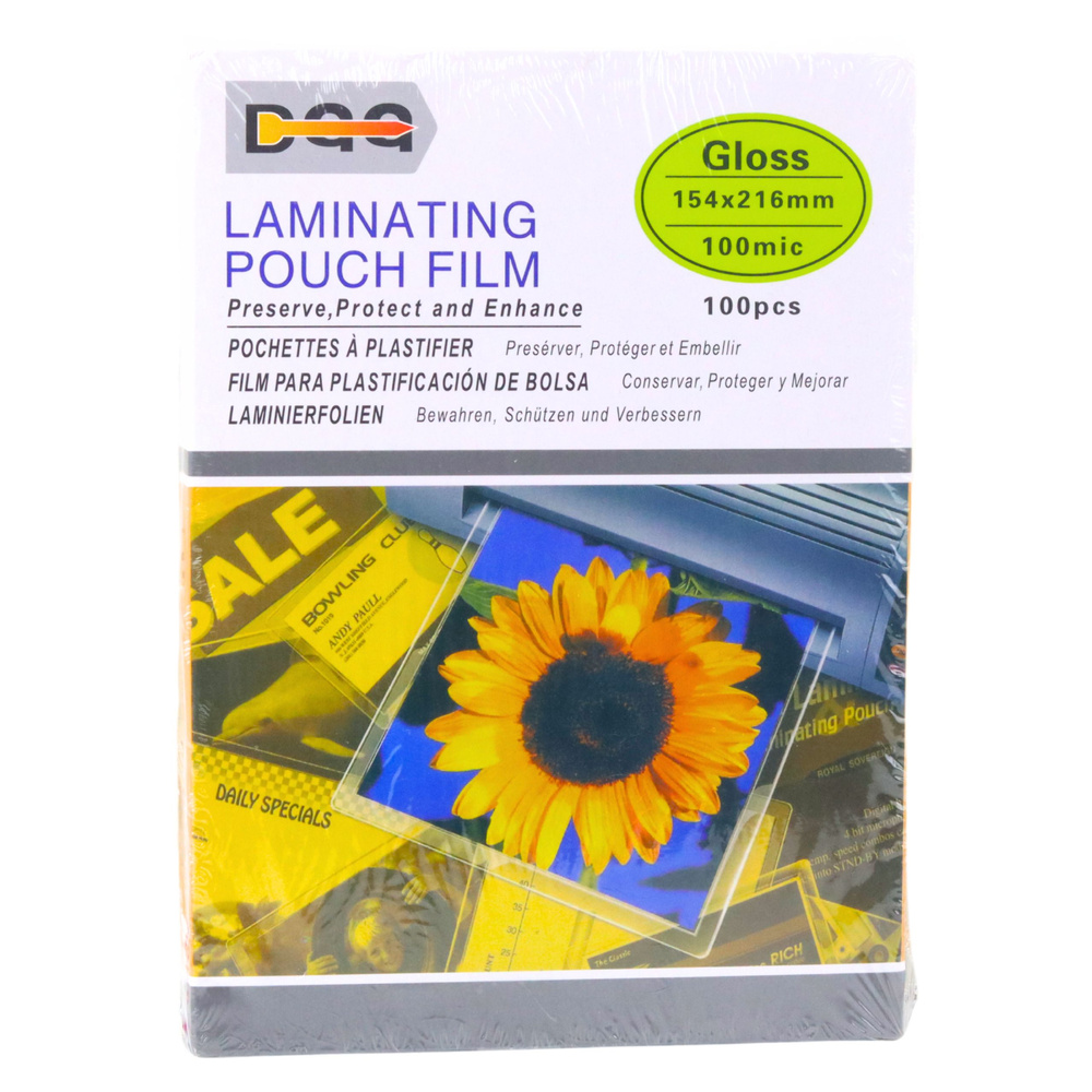 Laminavimo vokai dqa 154x216 mm 100 mikronų 100 vnt.