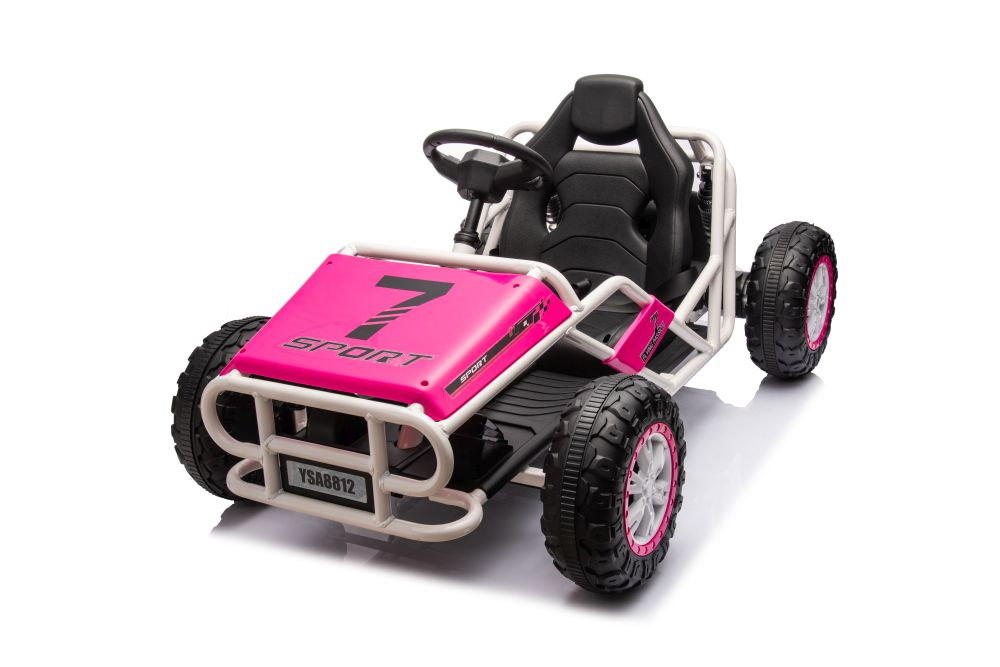 Akumuliatorinis buggy a8812 rožinis 24v