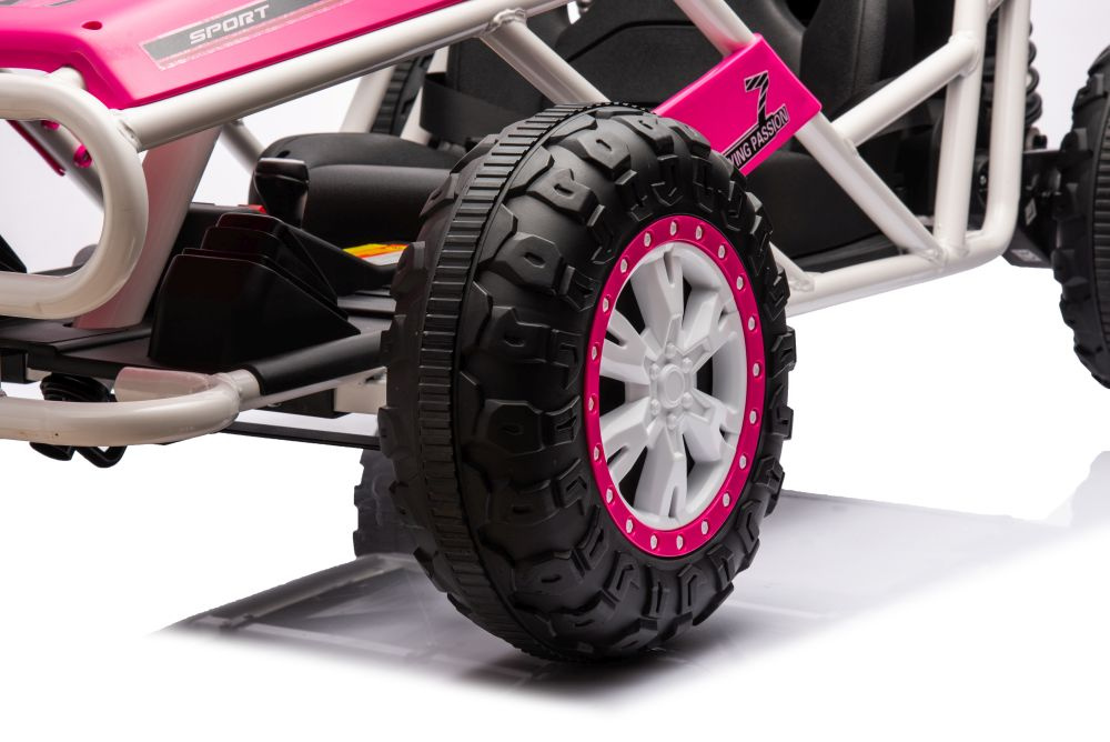 Akumuliatorinis buggy a8812 rožinis 24v