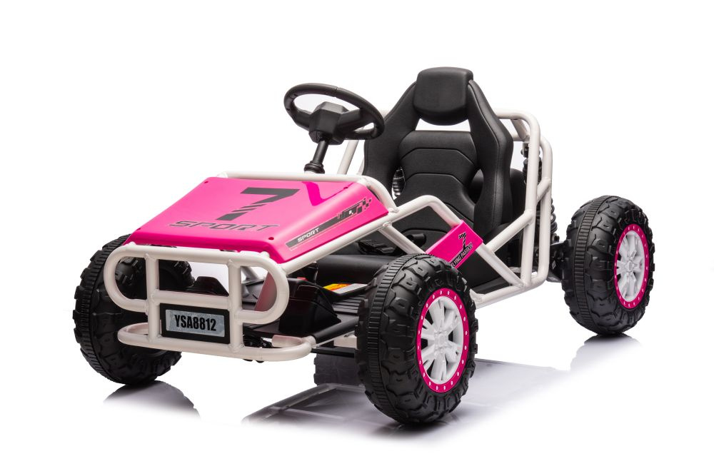Akumuliatorinis buggy a8812 rožinis 24v
