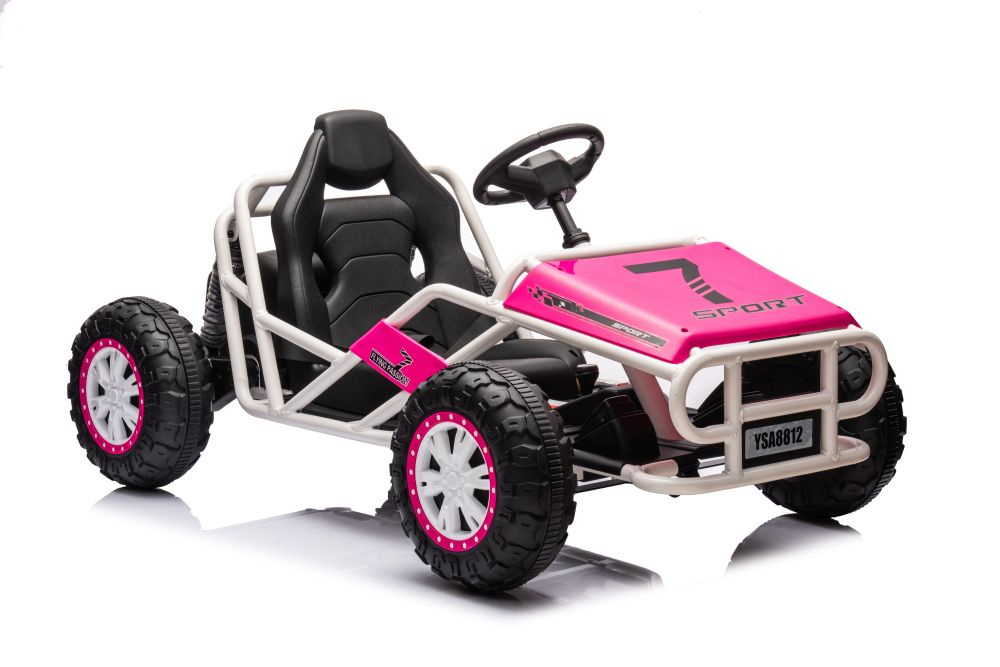 Akumuliatorinis buggy a8812 rožinis 24v
